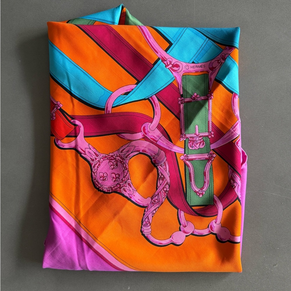 Hermès Colorful Silk Scarf